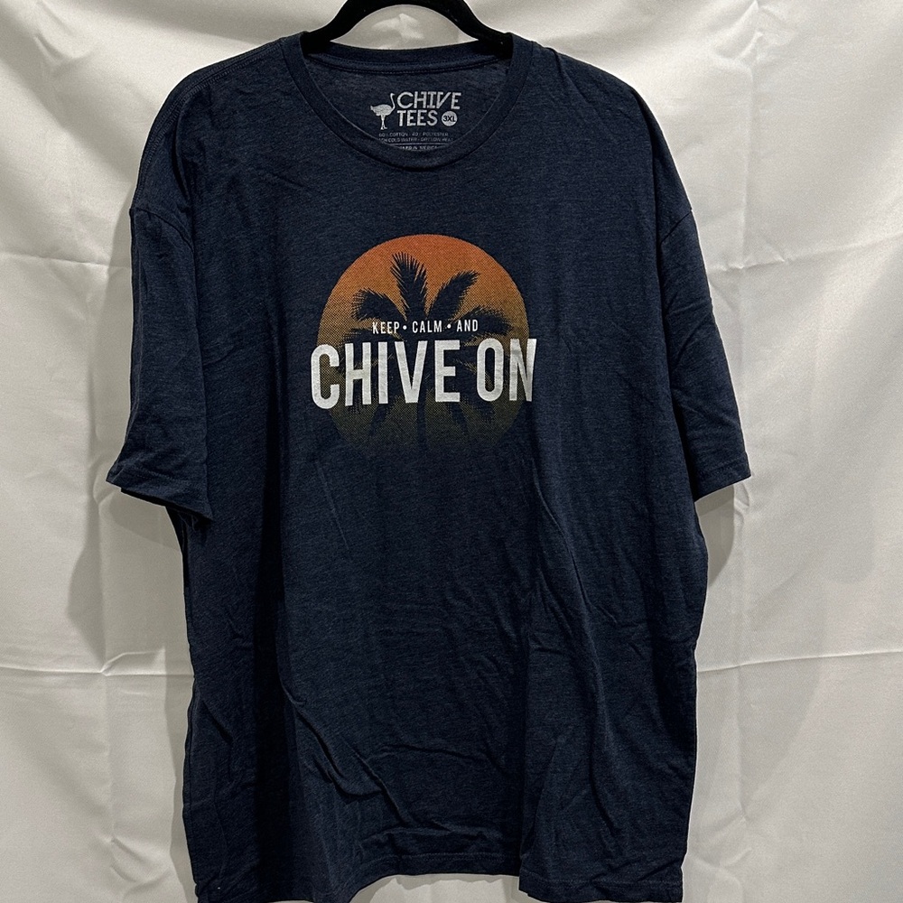 Chive Tees “Chive On” Dark Blue Graphic Tee